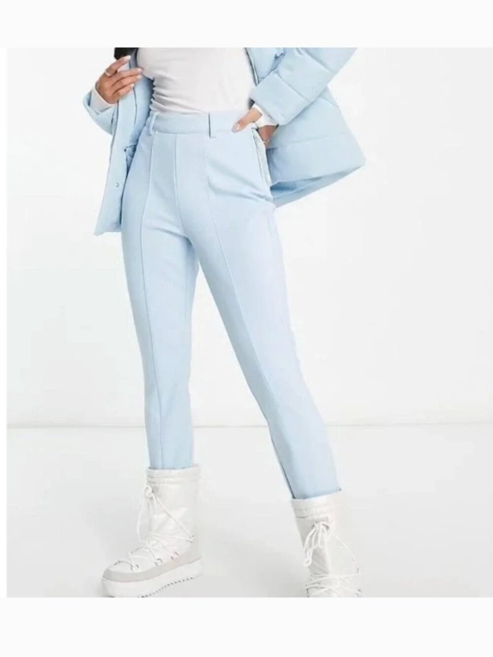 NWT ASOS 4505 Skinny Ski Pants Womens  Blue Stirrup Legging Snow Snowboard 14